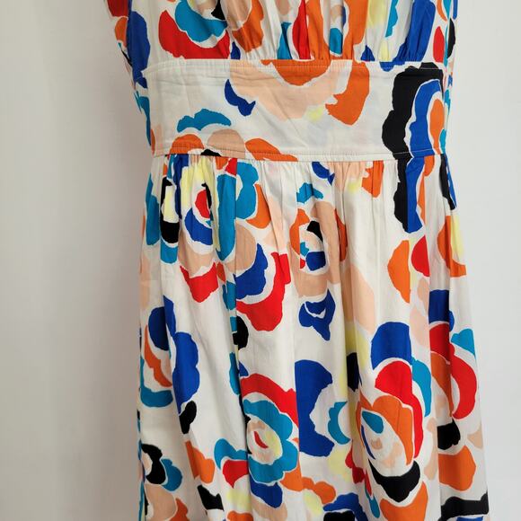 Plenty by Tracy Reese Tabitha Floral Dress Fit Flare Cotton Bold Women 14 - Picture 6 of 13